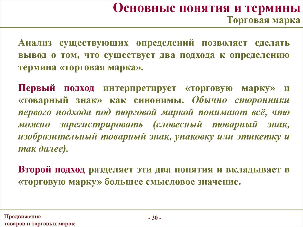 Продвинутый значит. Понятие торговой марки. Основные понятия бренда. Торговая марка это определение. Понятие торговой марки и бренда.