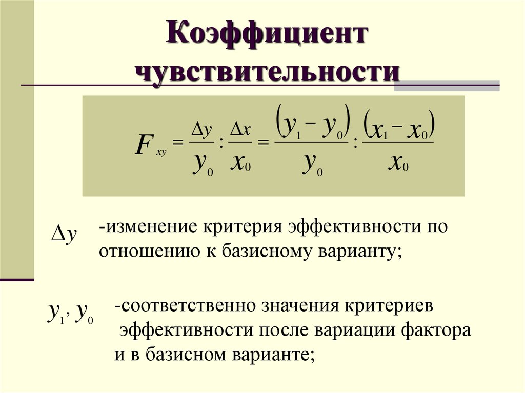 Чувствительность проекта это показатель который определяет