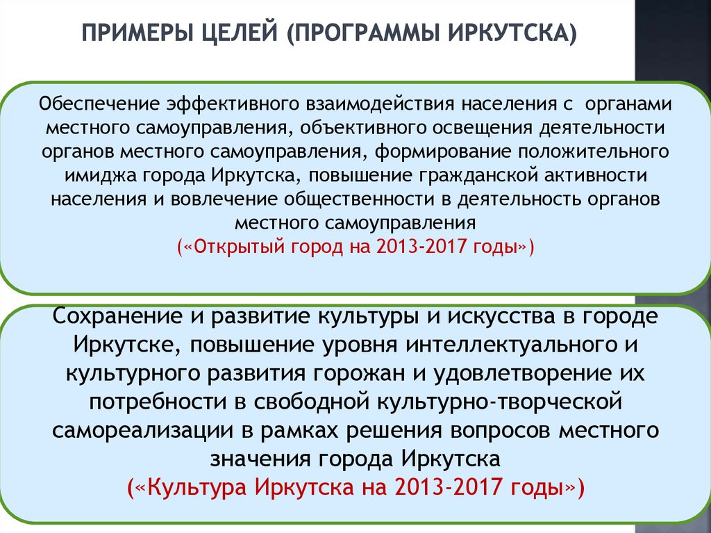 Приложение иркутск. Примеры целей программы. Цели взаимодействия с населением. Анализ государственных программ. Органы местного самоуправления Иркутск.