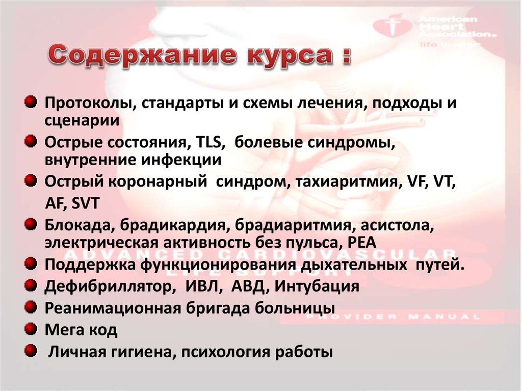 Содержание курса :