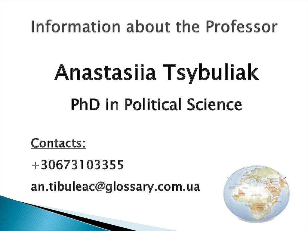 Information about the Professor