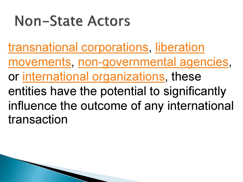 Non State Actors Affected International Relations