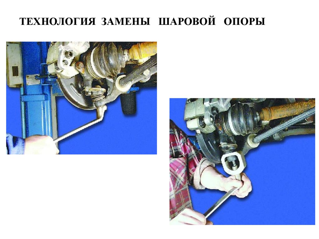 Диагностика технического состояния передней подвески автомобиля ВАЗ-2115.  Технология замены шаровой опоры - презентация онлайн