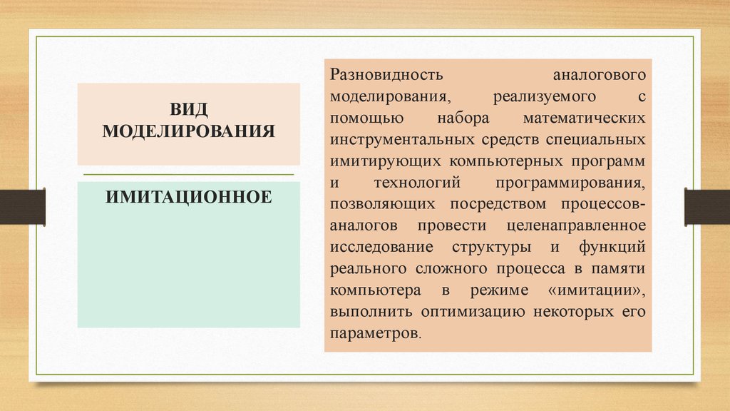 Математический анализ понятие. Аналоговое моделирование.