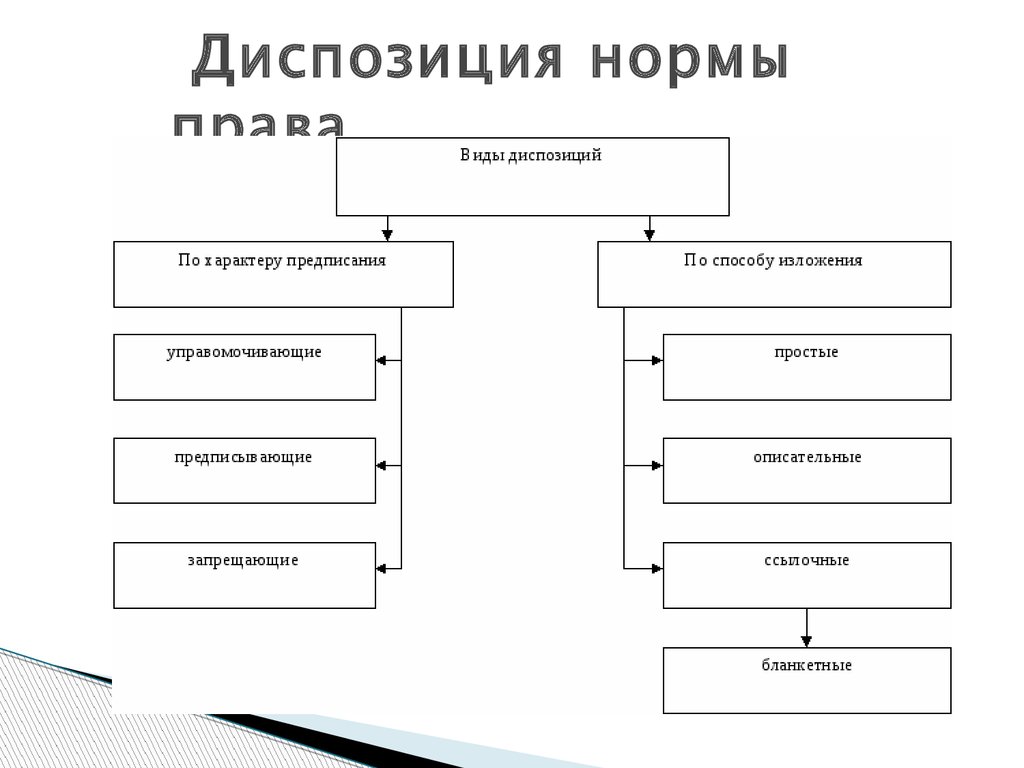 Классификация диспозиции. Виды диспозиций ТГП. Виды диспозиций правовых норм. Виды диспозиций правовых норм ТГП.