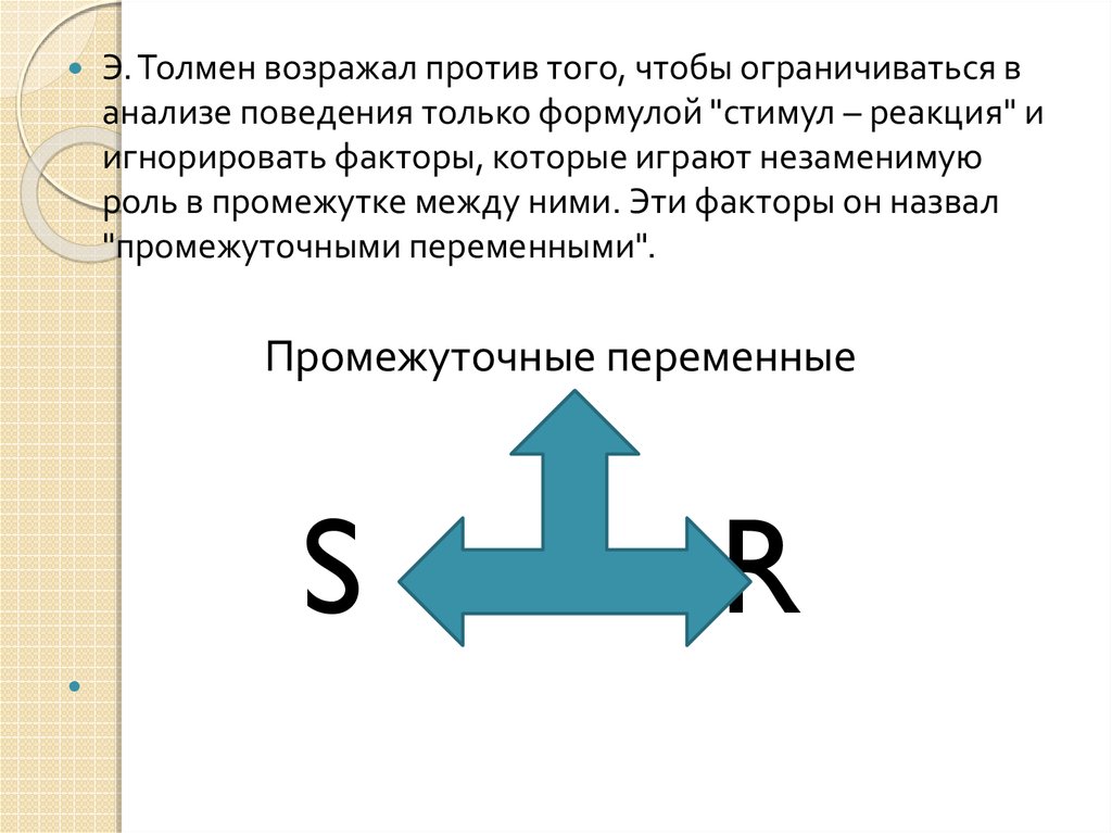 Воспитание развивается по схеме стимул реакция подкрепление