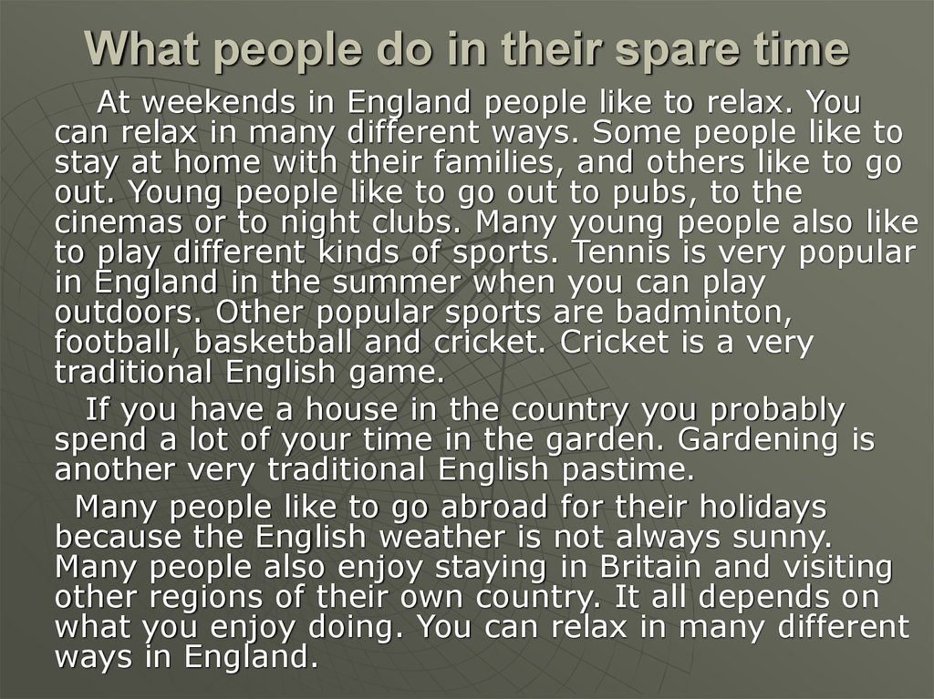 To spend one s time. Spare time текст. Spare time перевод. What do you do in you spare time.