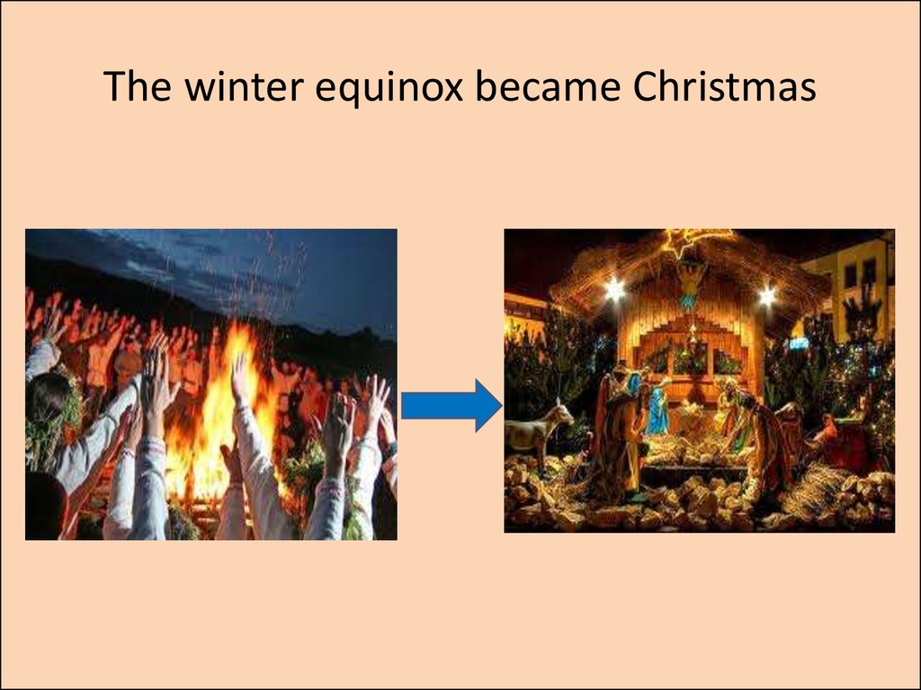 The winter equinox became Christmas
