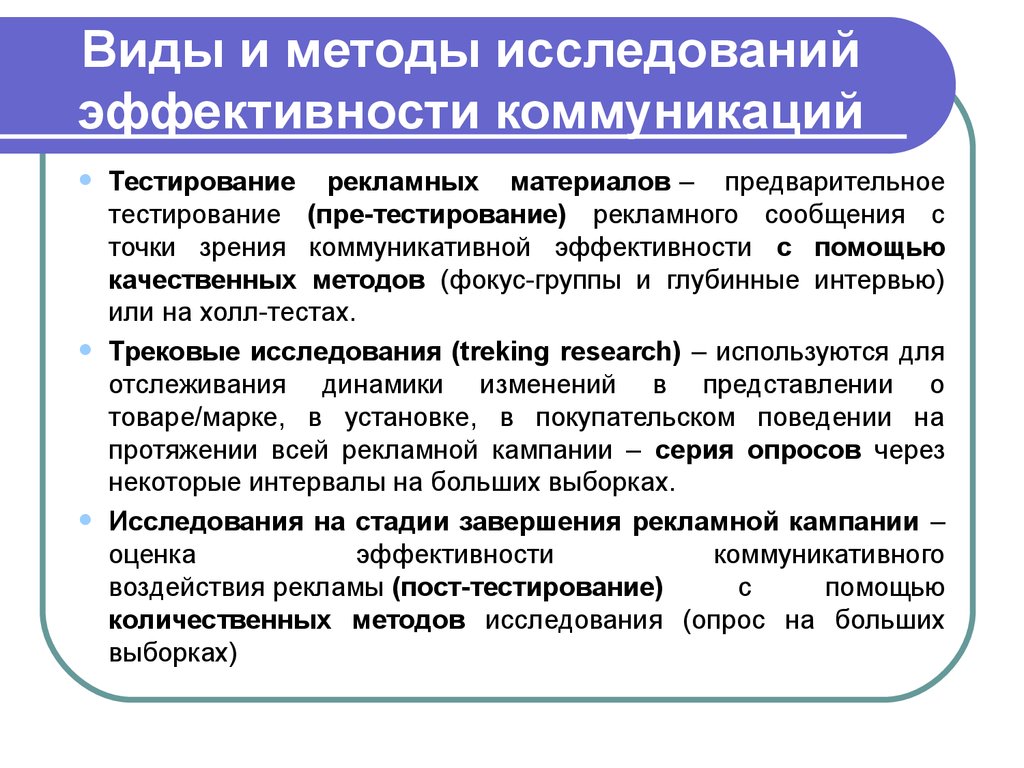 Эффективные исследования