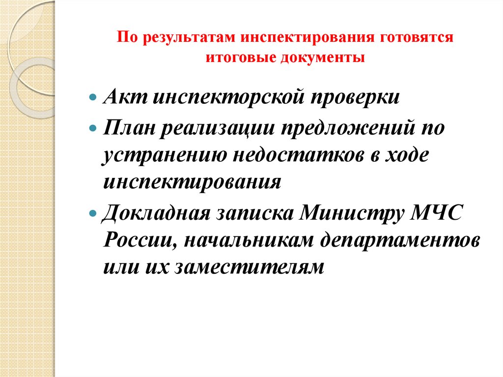 Окончательные документы. Инспектирование оформление результатов. Какой документ составляется по результатам инспектирования. Какие итоговые документы по результатам инспектирования?. Результаты инспектирования.