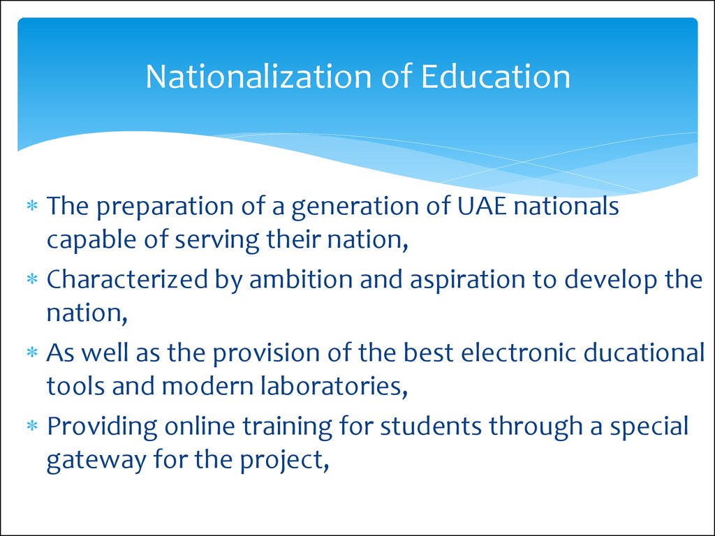Nationalization of Education