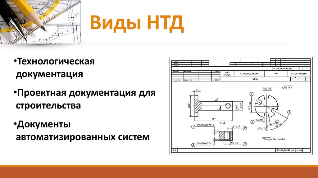 Виды нормативно технической документации