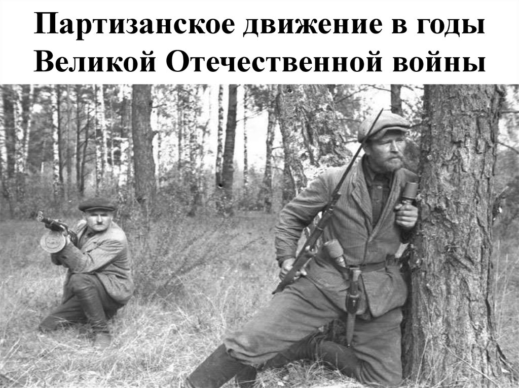 Контрольная работа по теме Народные мстители: партизанское движение в годы Великой Отечественной войны