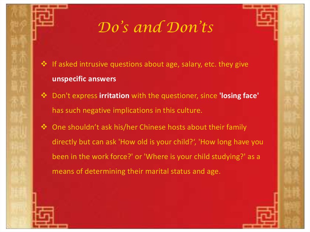 Business Etiquette in China - online presentation