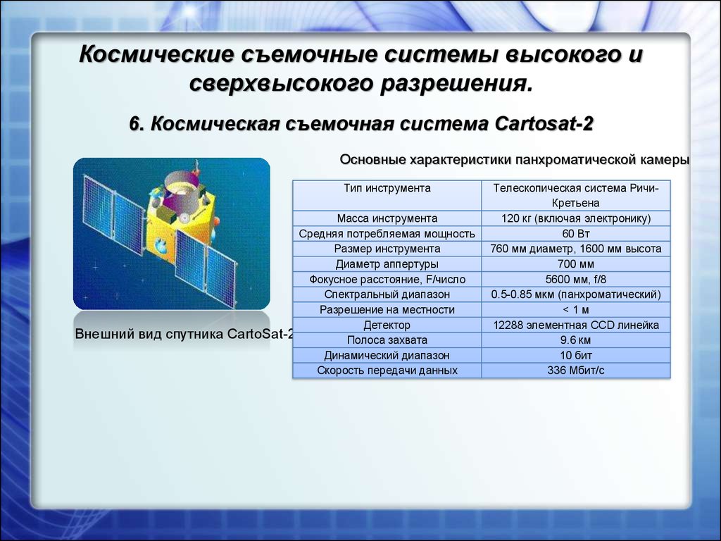 По способу формирования изображения съемочные системы делятся на