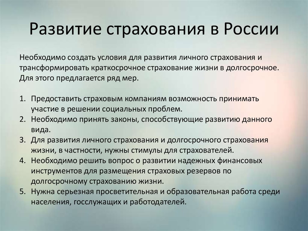 История страхования презентация