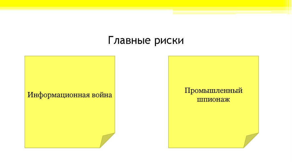 Главные риски