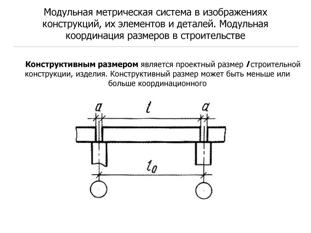 Вид размера конструктивного элемента обозначенный на рисунке как l