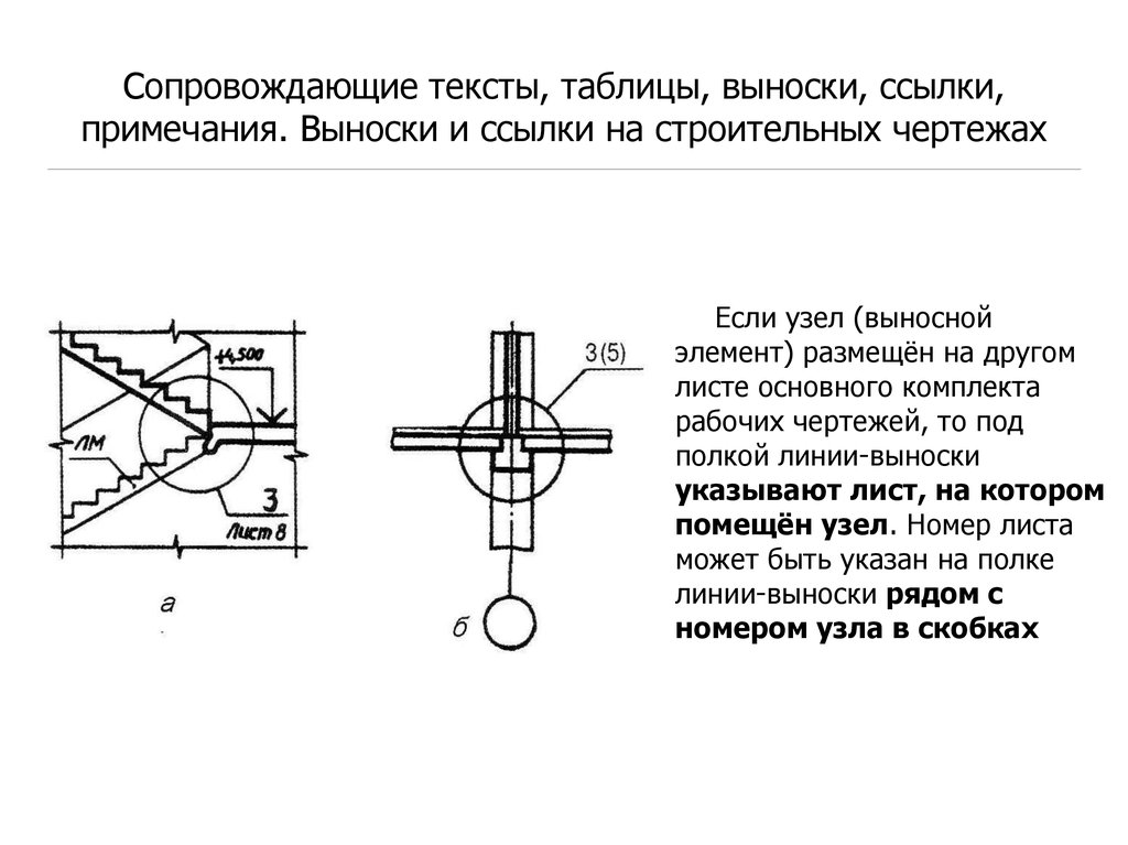 Примечание на чертежах по гост