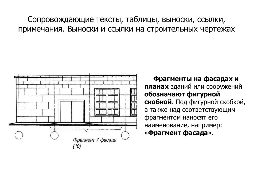 Примечания на чертежах