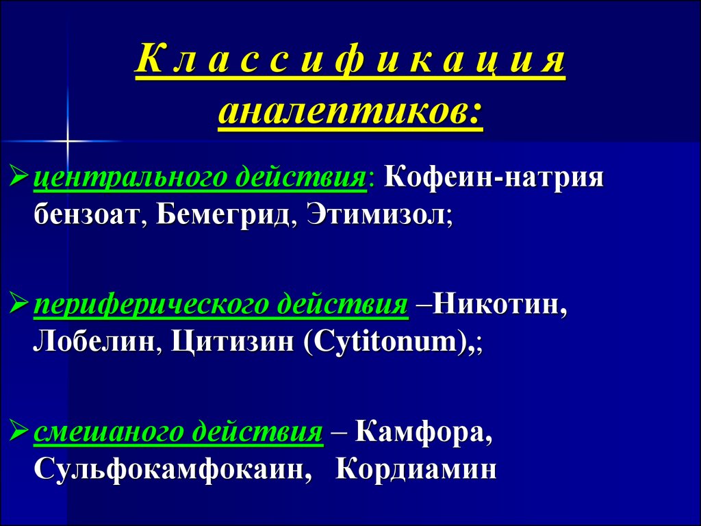 Аналептики фармакология презентация