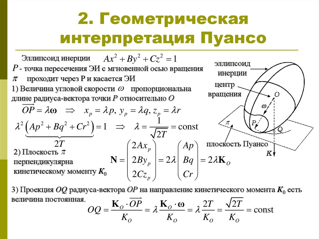 Главных центральных осей инерции