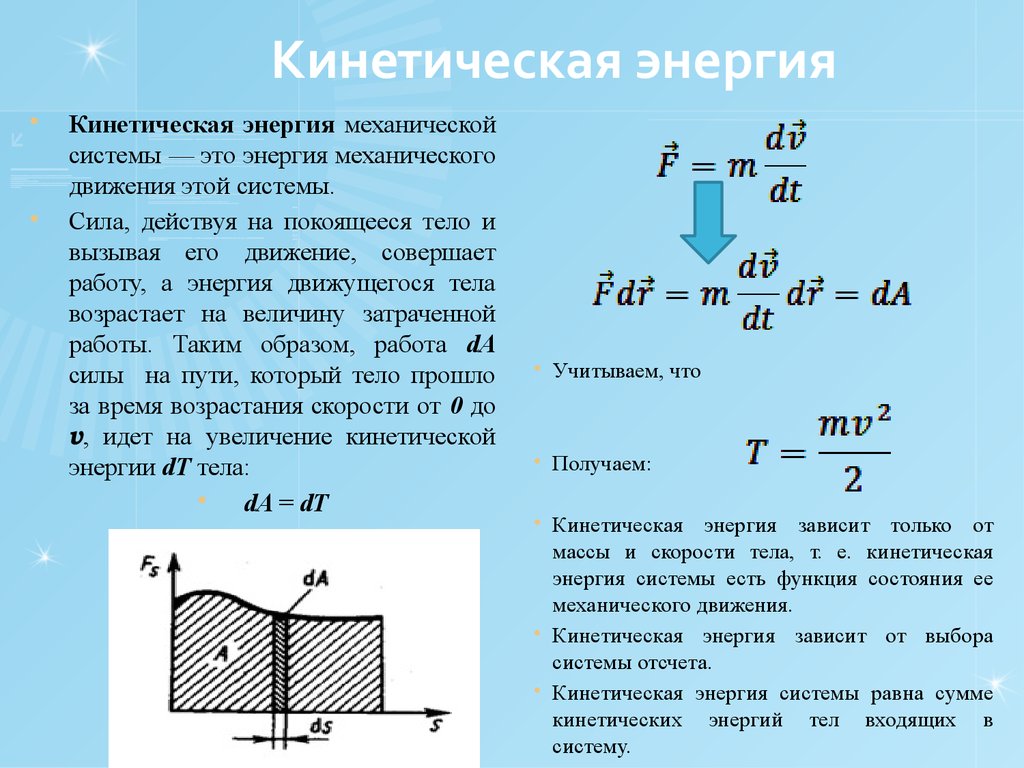 Сила равна энергии. Кинетическая энергия понятие и формула. Е кинетическая. Кинетическая СИНЕРГИЯ. Кинет энергия.