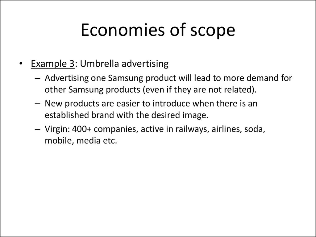 Economies of scope