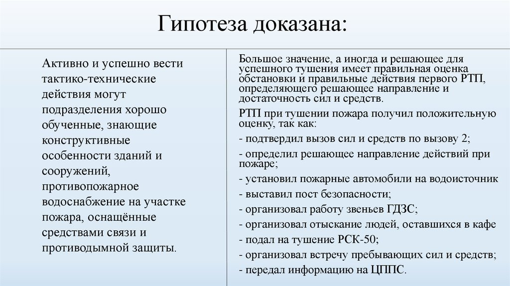 Доказательство гипотезы