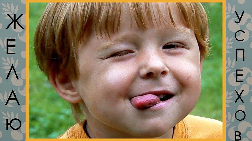 Желаю успехов!