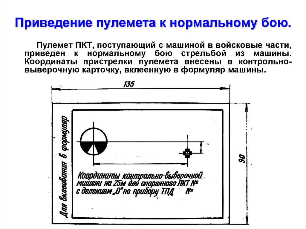 Приведение оружия к нормальному бою