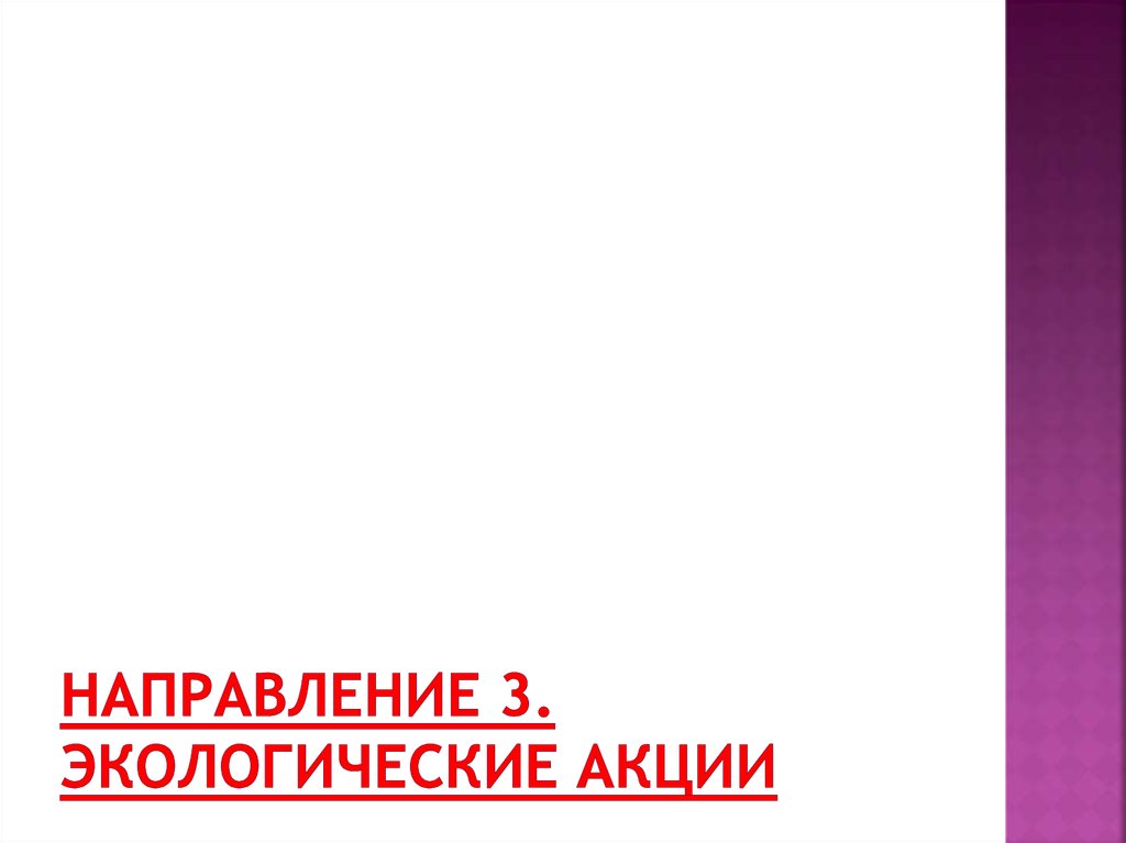 Направление 3. Экологические акции
