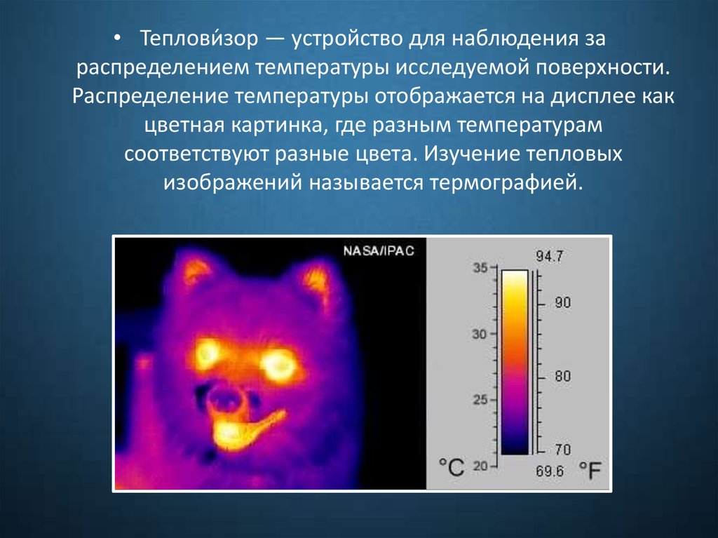 Характеристики теплового излучения термография презентация