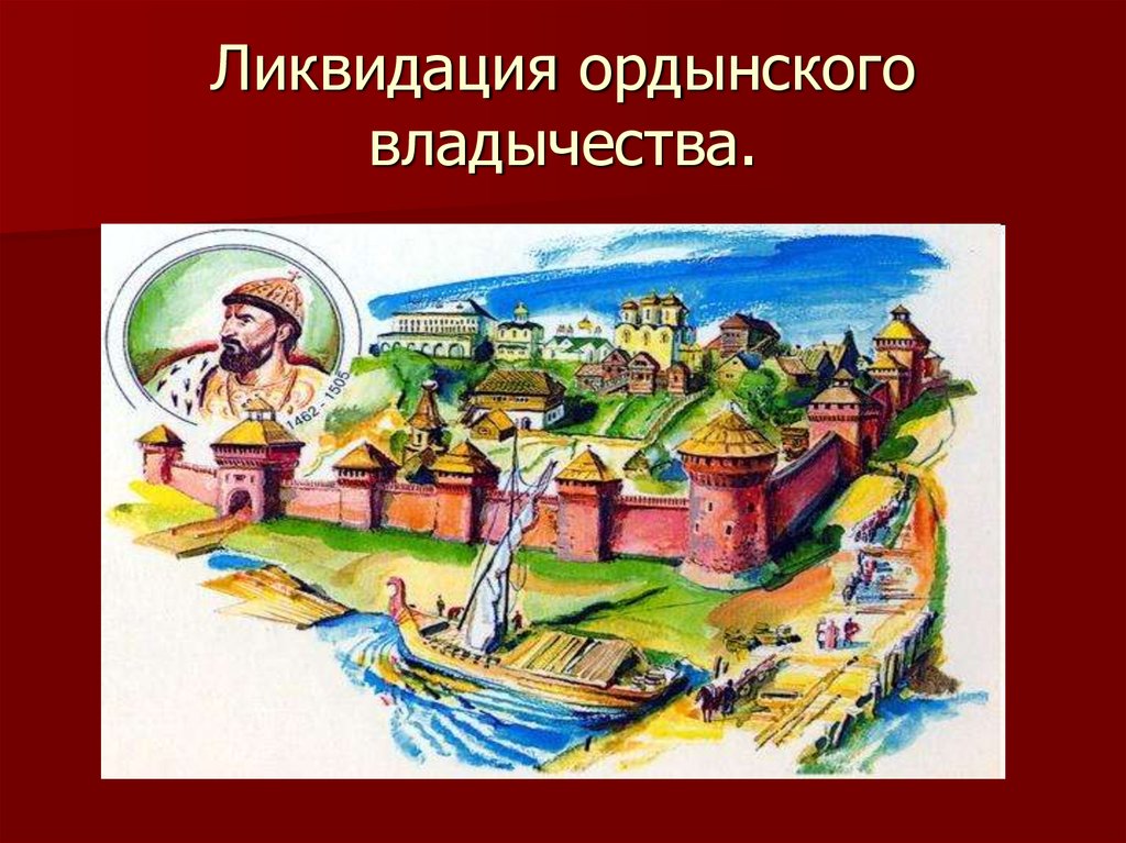 Составьте развернутый план ответа по теме ликвидация ордынского владычества