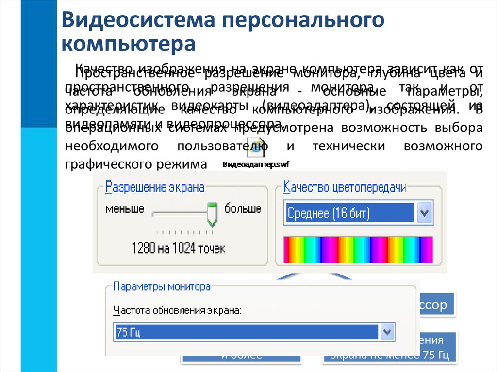 Информация о графическом изображении формируется в видеопамяти