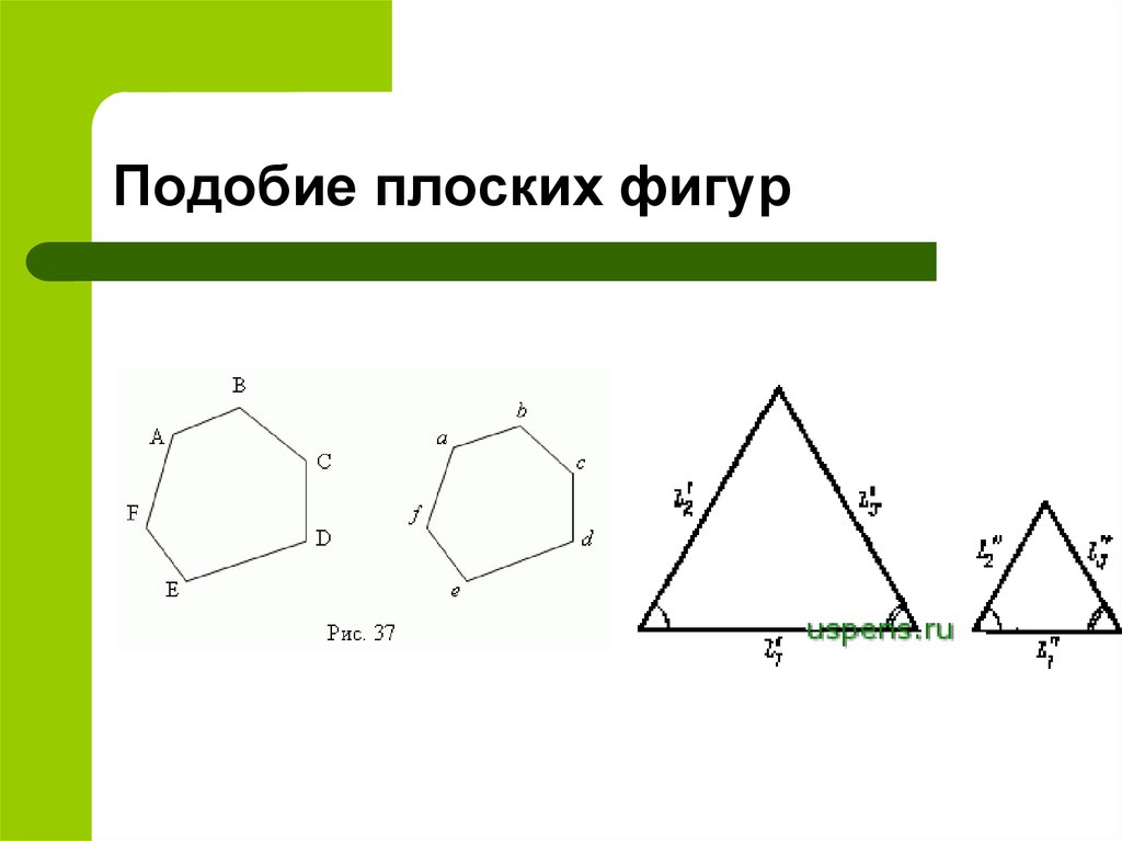 Соответственные элементы подобных фигур конспект урока