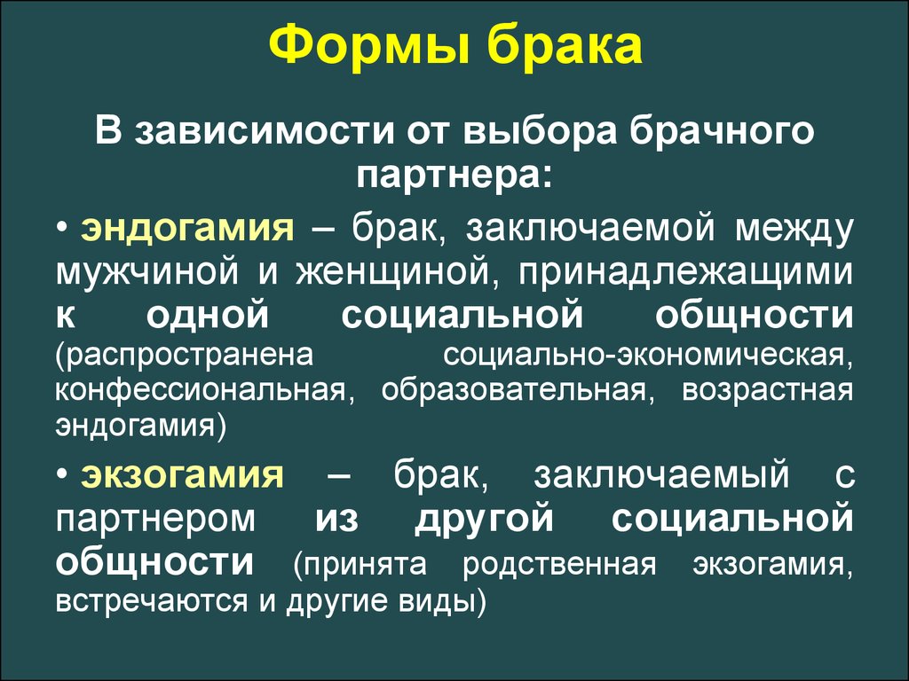 Исторические формы брачных отношений презентация по социологии