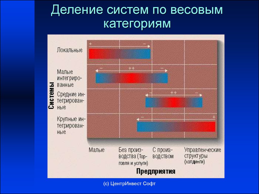 Система деления. Деление системы. Делимость системы. ЦЕНТРИНВЕСТ софт.