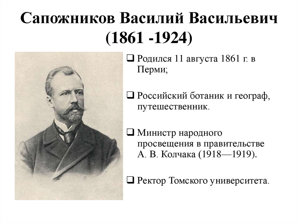 Сапожников Василий Васильевич (1861 -1924)