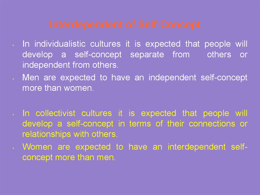 Interdependent of Self-Concept