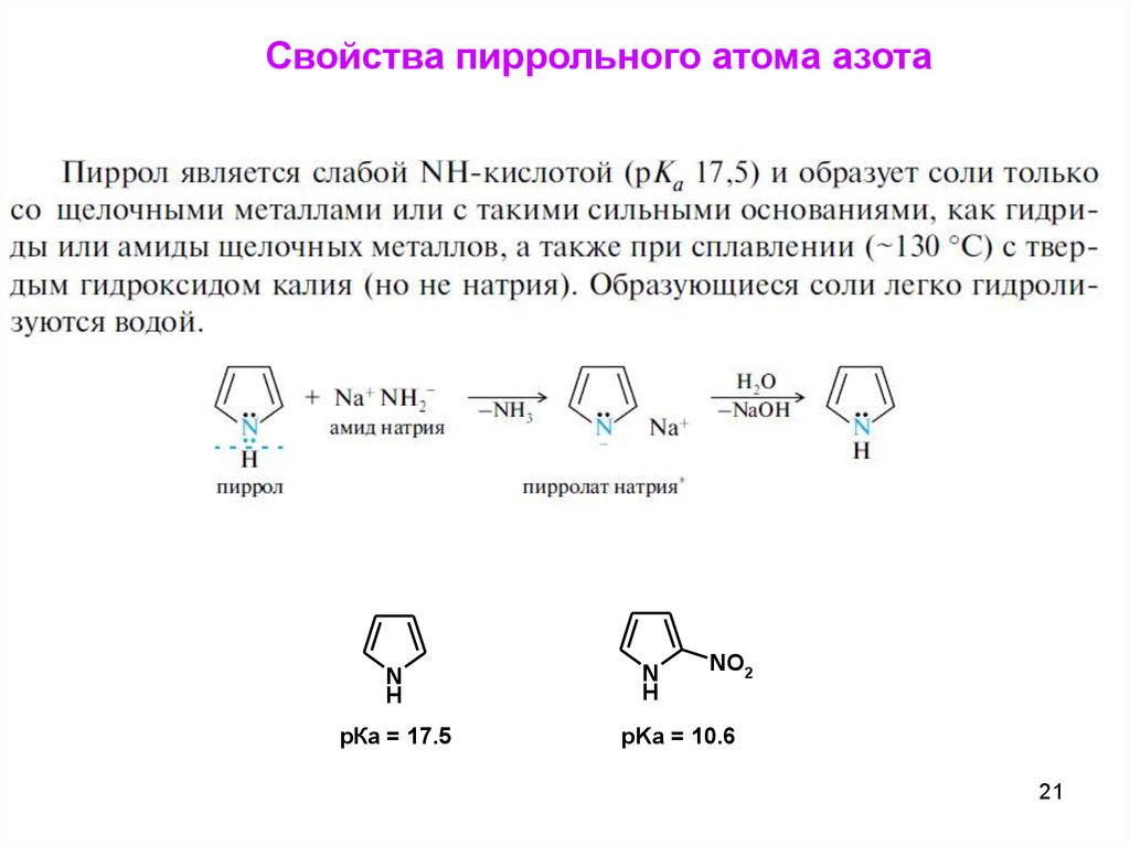 Пирол. Пиррол + h2. Пиррол-натрий гидролиз. Пиррол и соляная кислота. Пиррольный атом азота содержит.