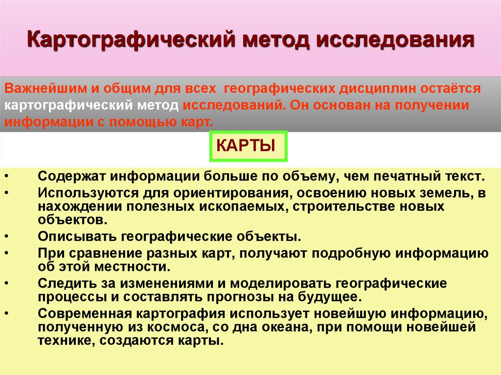 Методы исследования в проекте по географии