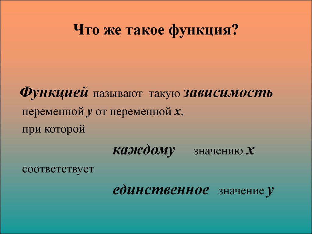 7 класс что такое функция презентация