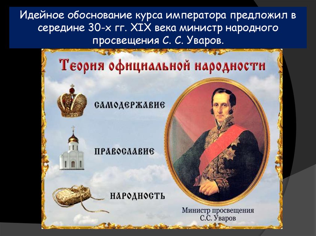 Православие самодержавие народность лозунг. Теория официальной народности Николая 1.