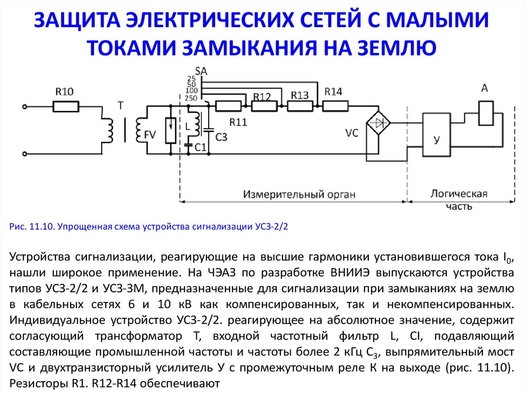 Малый ток. Схема релейная защита усилитель от замыкания. Схемы устройства сигнализации при замыканиях на землю. Токовое реле защита от замыкания на землю. Защита от замыканий на землю в Эл сетях.