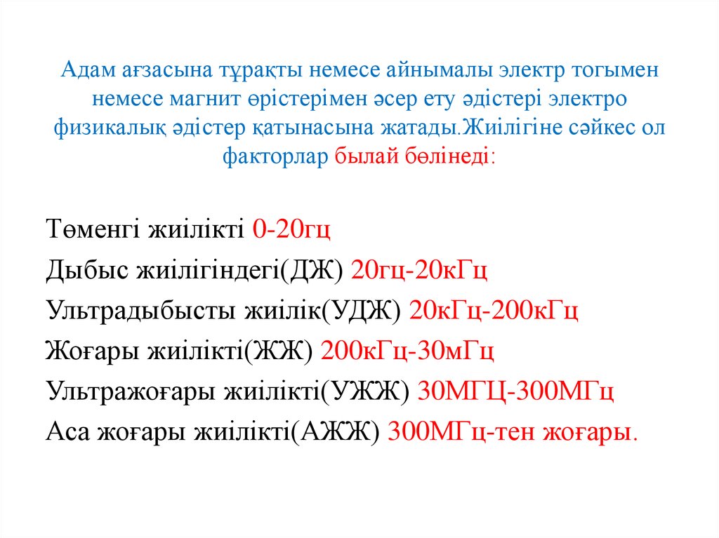 Электромагниттік және дыбыс толқындарының адам ағзасына әсер ету ерекшеліктері презентация