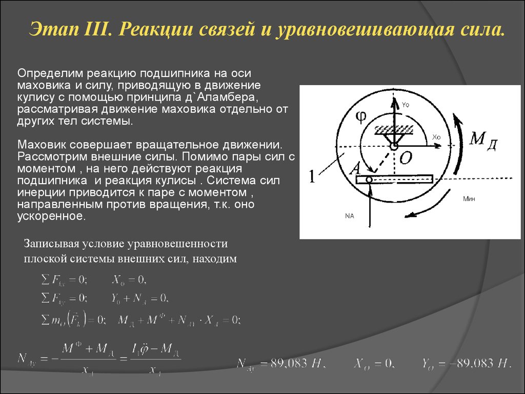 Приведенная сила. Реакция подшипника теоретическая механика. Динамические реакции подшипников термех. Реакции подпятника и подшипника термех. Реакция силы на ось в теоретической механике.