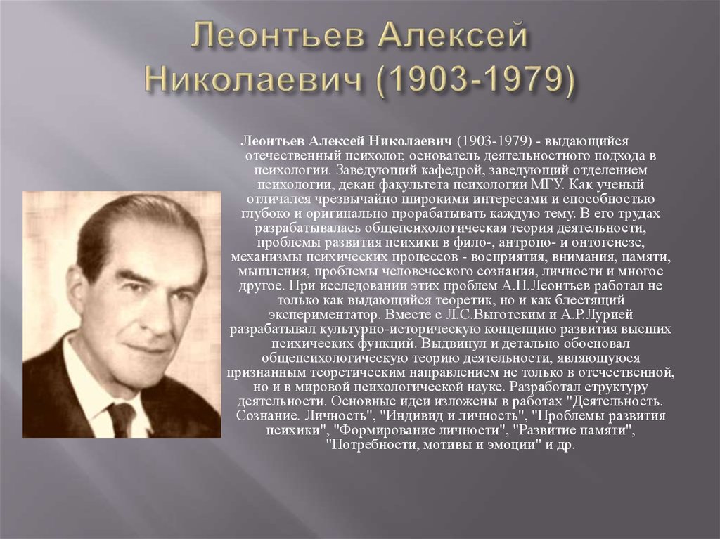 Леонтьев Алексей Николаевич (1903-1979)