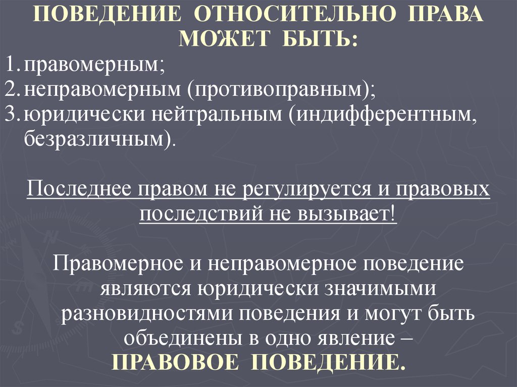 Правомерное поведение реферат