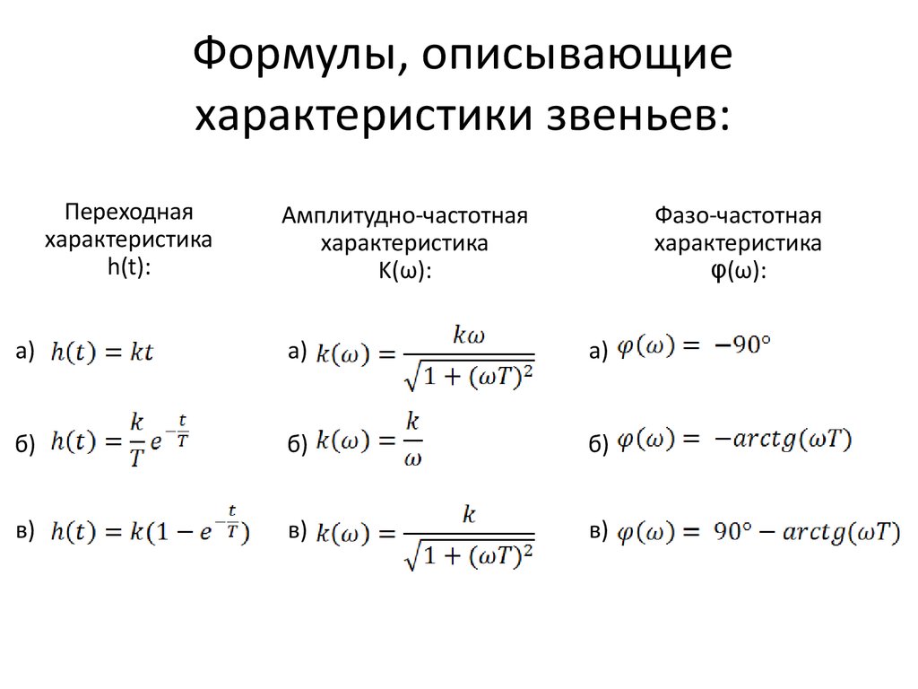 Формулой описывается